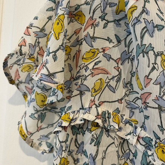 Hayden New York flutter sleeve floral print size medium - Picture 4 of 4